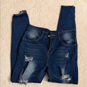 Distressed Blue Women's Jeans